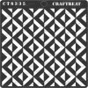 CrafTreat Stencil - 3D Square Pattern
