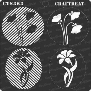 CrafTreat Stencil - Flower Fusion Circles