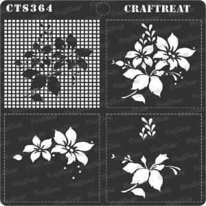 CrafTreat Stencil - Flower Fusion Checks
