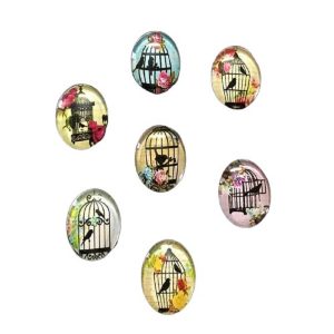 Bird Cage Glass Cabochons