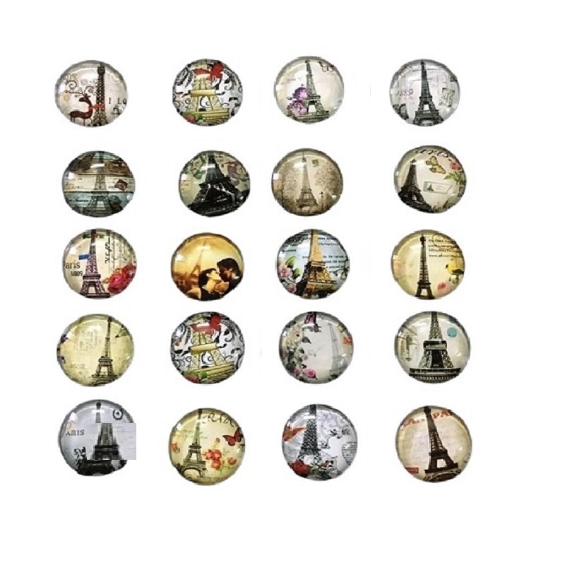 Mixed Colour Eiffel Tower Glass Cabochons – Connect4Sale