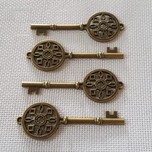 Antique Bronze Key Charm