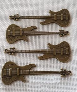 Antique Bronze Guitar Charm
