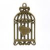 Antique Bronze Cage Charm