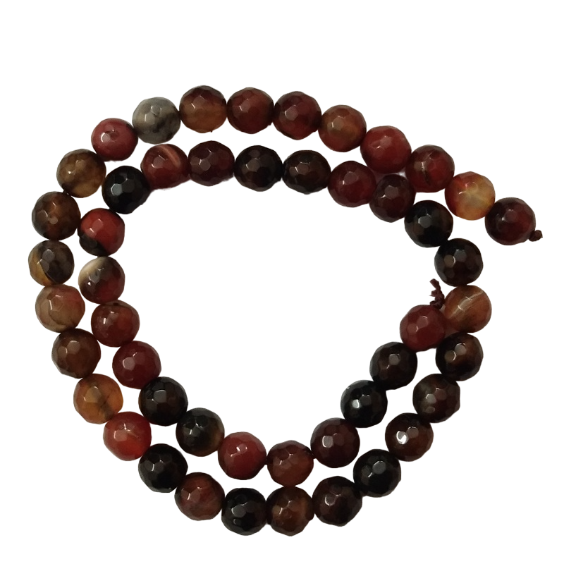 Semi Precious Double Shade Honey with Musted Zed Agate Beads