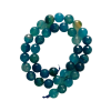 semi precious double shade blue with baby blue zed Agate Beads