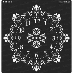 CrafTreat Stencil - Ornate Clock 12 x 12