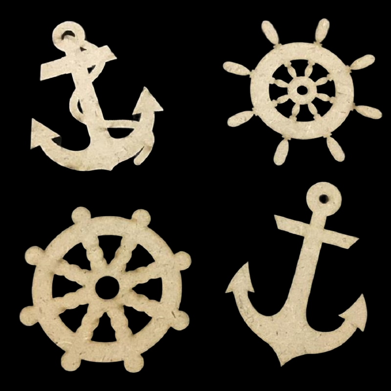 MDF Embellishments - Nautical Theme Cut Outs