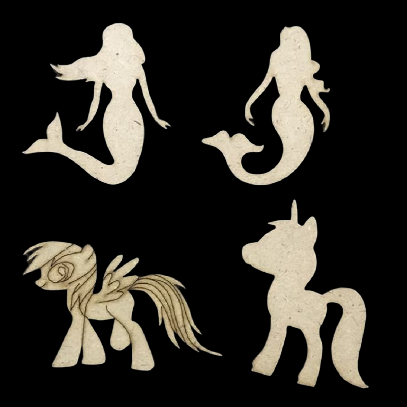 MDF Embellishments - Mermaids & Unicorns Cut Outs