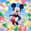 Mickey With Mixed Colour Balloons Decoupage Napkin