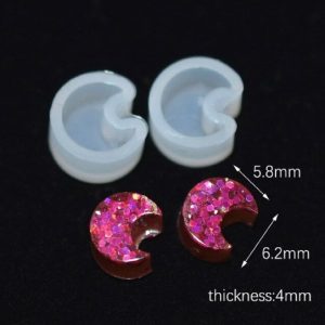 Half Moon Silicone Earrings Mould