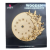 Laser Cut Clock Pattern With Butterfly Wooden Embellishment