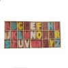 Mixed Colour Dessert Pattern Wooden Big Alphabets Letters