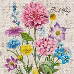 Floral Vintage Decoupage Napkin