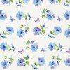Small Blue Flowers With Blue Butterfly Decoupage Napkin