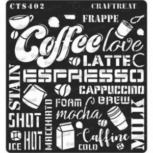 CrafTreat Stencil - Coffee