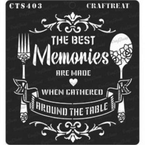 CrafTreat Stencil - Dining Memories