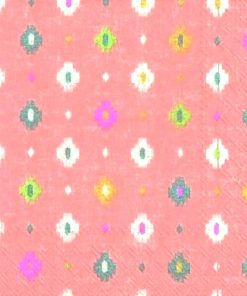 Ikat Style In Pink Decoupage Napkin Decoupage Napkin