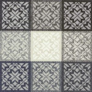 Black And White Printed Tiles Decoupage Napkin