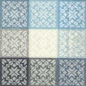 Light Blue Printed Tiles Decoupage Napkin