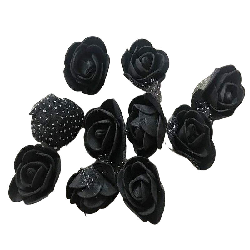 Black Foam Rose Flowers