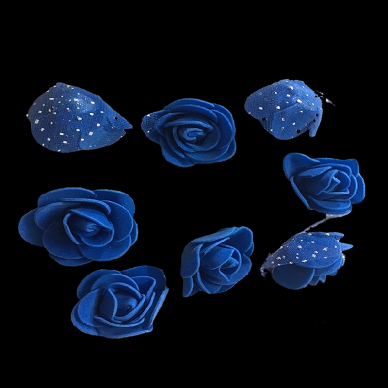 Blue Foam Rose Flowers