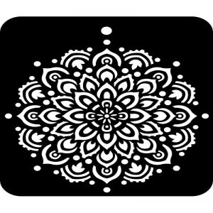 iCraft 4 x 4 Mini Stencil - Rangoli Flower