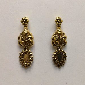 Antique Gold Ganesh With Tear Drop Spacer Bead