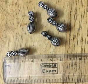 German Silver Round Double Hole Spacer Bead
