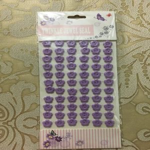 Self Adhesive Flower Buttons - Purple