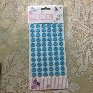Self Adhesive Flower Buttons - Light Sky Blue