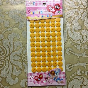 Self Adhesive Round Buttons - Yellow