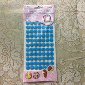 Self Adhesive Round Buttons - Sky Blue