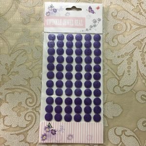 Self Adhesive Round Buttons - Dark Purple