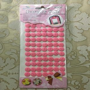 Self Adhesive Round Buttons - Pink