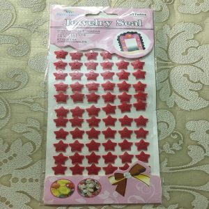 Self Adhesive Star Buttons - Red