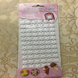 Self Adhesive Star Buttons - White