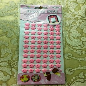 Self Adhesive Star Buttons - Pink