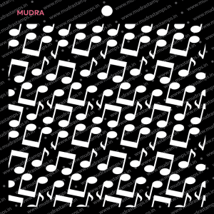 Mudra Stencil - Music Background Pattern
