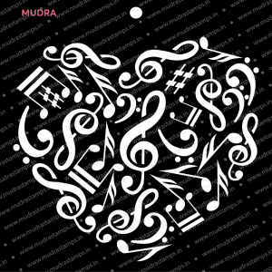 Mudra Stencil - Music Heart