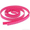 Polka Dots Florescent Pink Grosgrain Ribbon