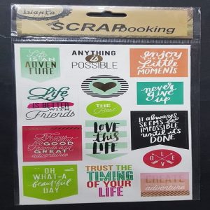 Self Adhesive Scrap Booking Sticker - Anything Is Possible
