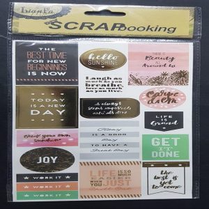 Self Adhesive Scrap Booking Sticker - The Best Time