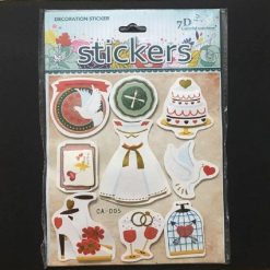 Self Adhesive Scrap Booking Sticker - Girl Dress Party