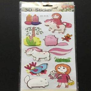 Self Adhesive Scrap Booking Sticker - A Girl With Unicorn