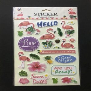 3D Stickers - Flamingoes