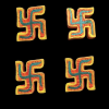Wooden Painted Swasthik