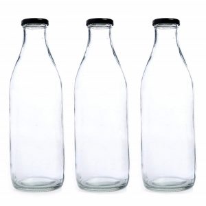 Clear Glass Milk Bottle 300 ml