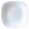White Round Square Glass Plate
