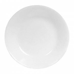 White Round Glass Plate
